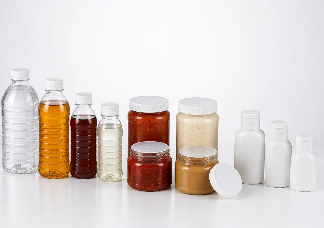 Filling, Press Capping / Screw Capping, Sealing Complete Line | AI-generated application packaging illustration
