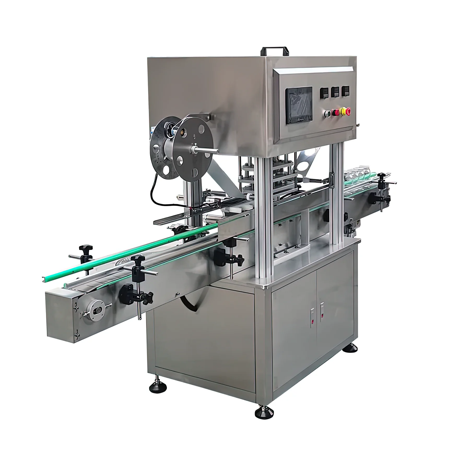 Bottle and Jar Inline Heat Press Sealer · Side view