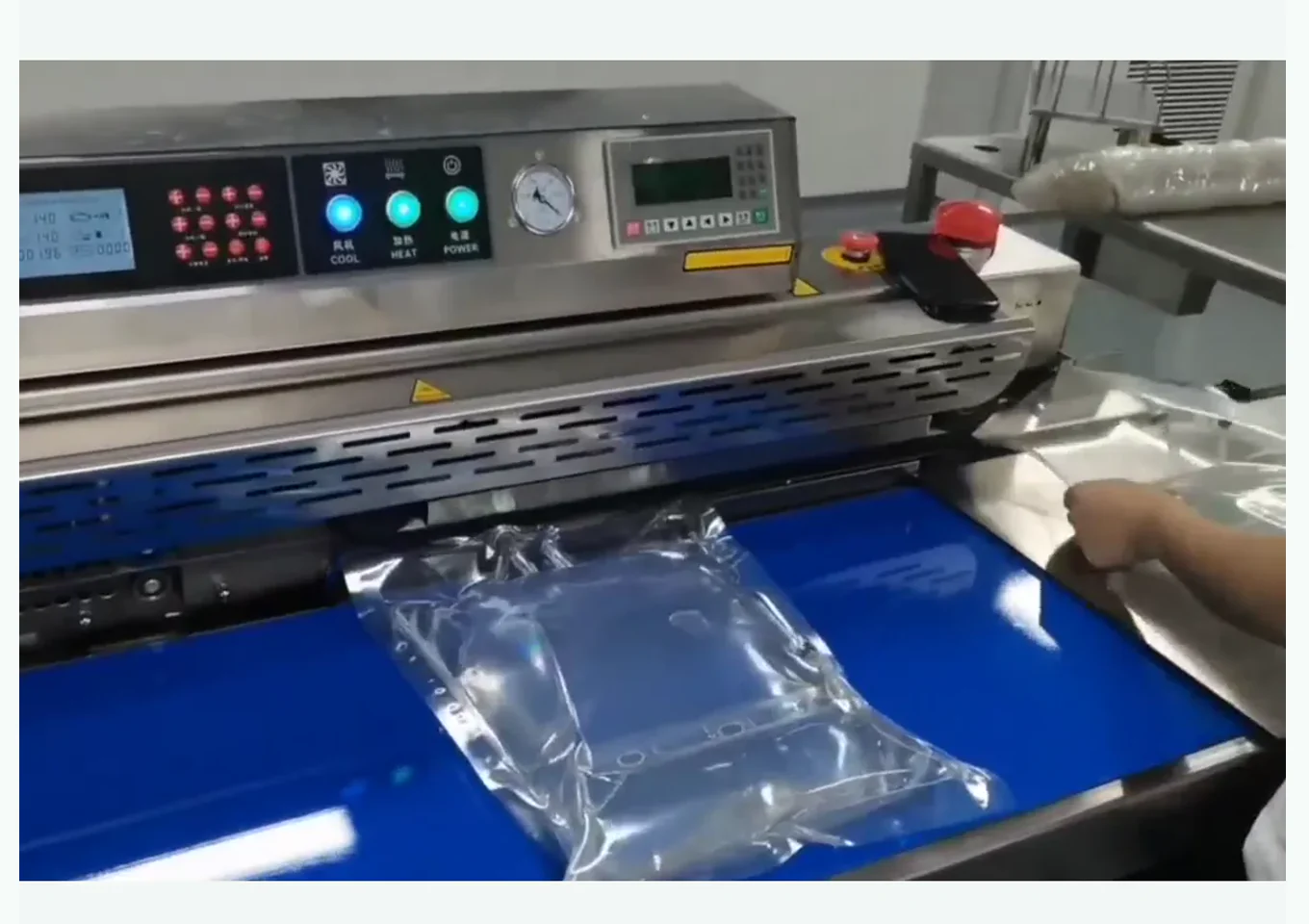 Continuous Inline Bag Vacuum Sealing Machine