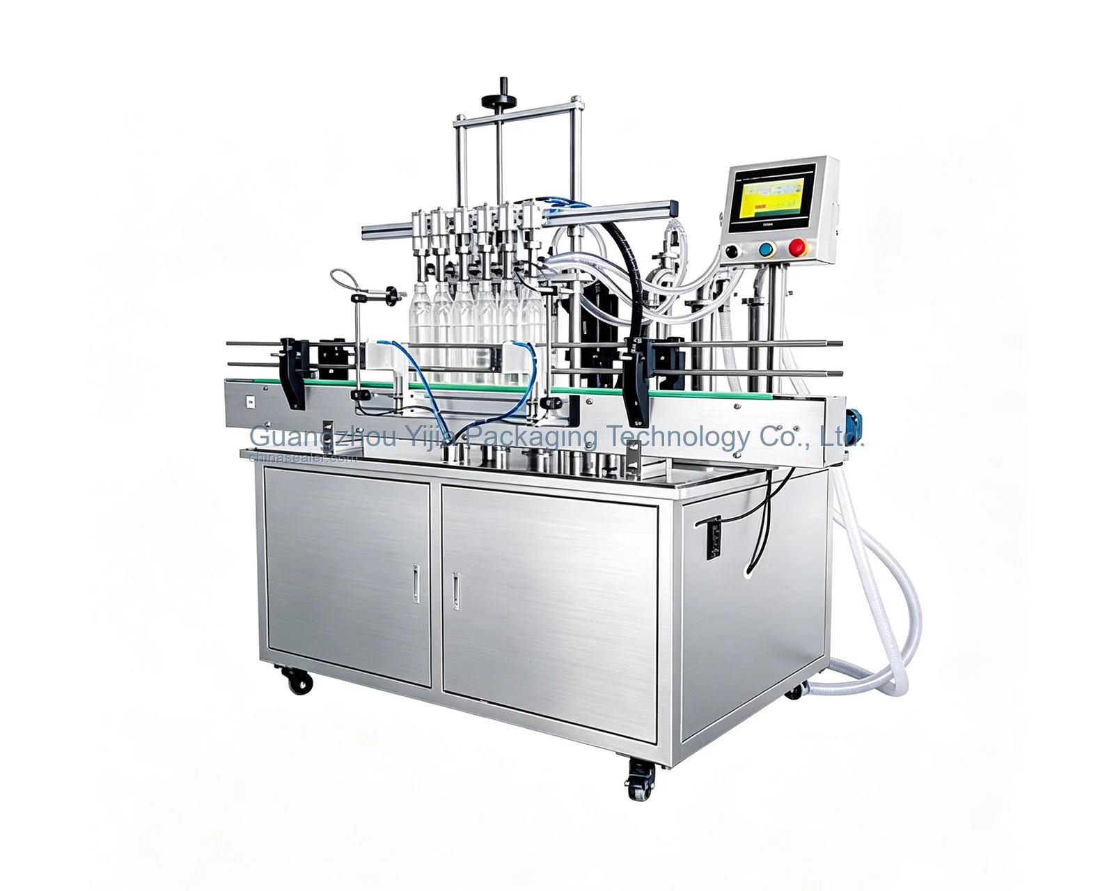 Multi-head servo liquid filling line