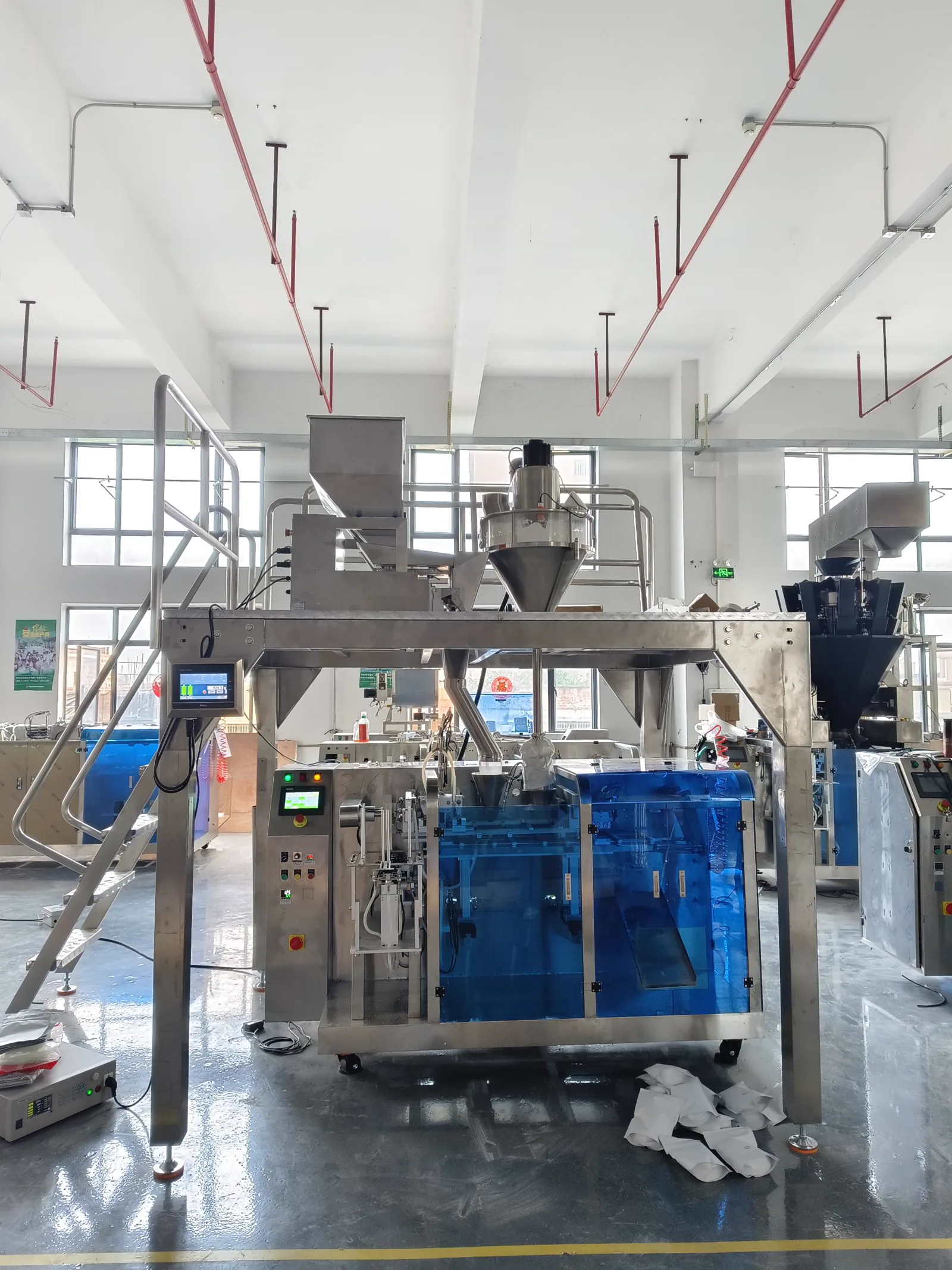 Powder/Granule Dual Metering Horizontal Pre-made Bag Packaging Machine