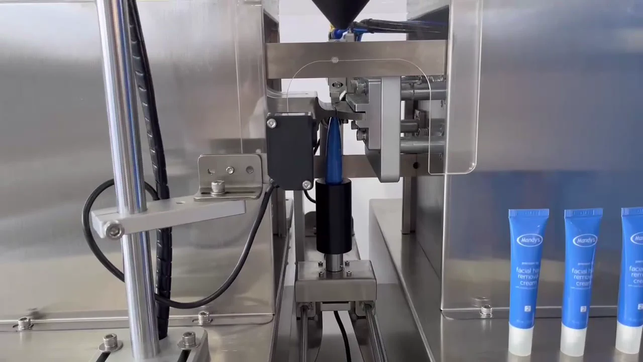 Ultrasonic Tube End Sealer and Coder · Sealing process
