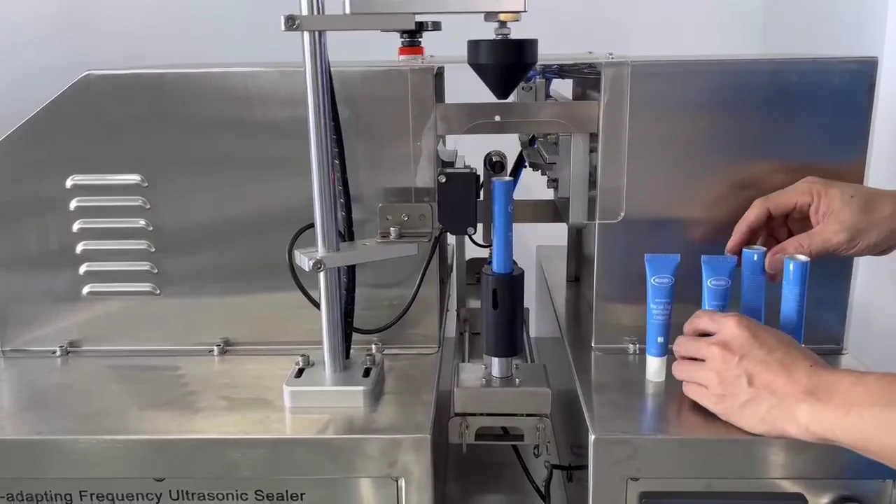 Ultrasonic Tube End Sealer and Coder · Sealed tube samples