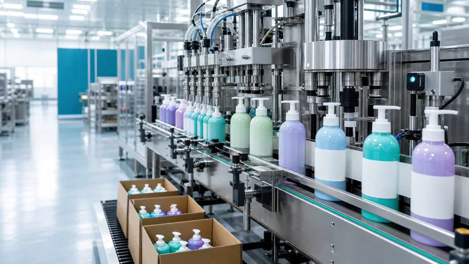 Shampoo Bottle Filling, Capping and Sealing Solution
