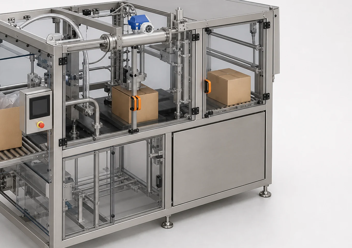 Bag-in-Box Filling and Sealing Machine — Outfeed or application area — AI structure illustration