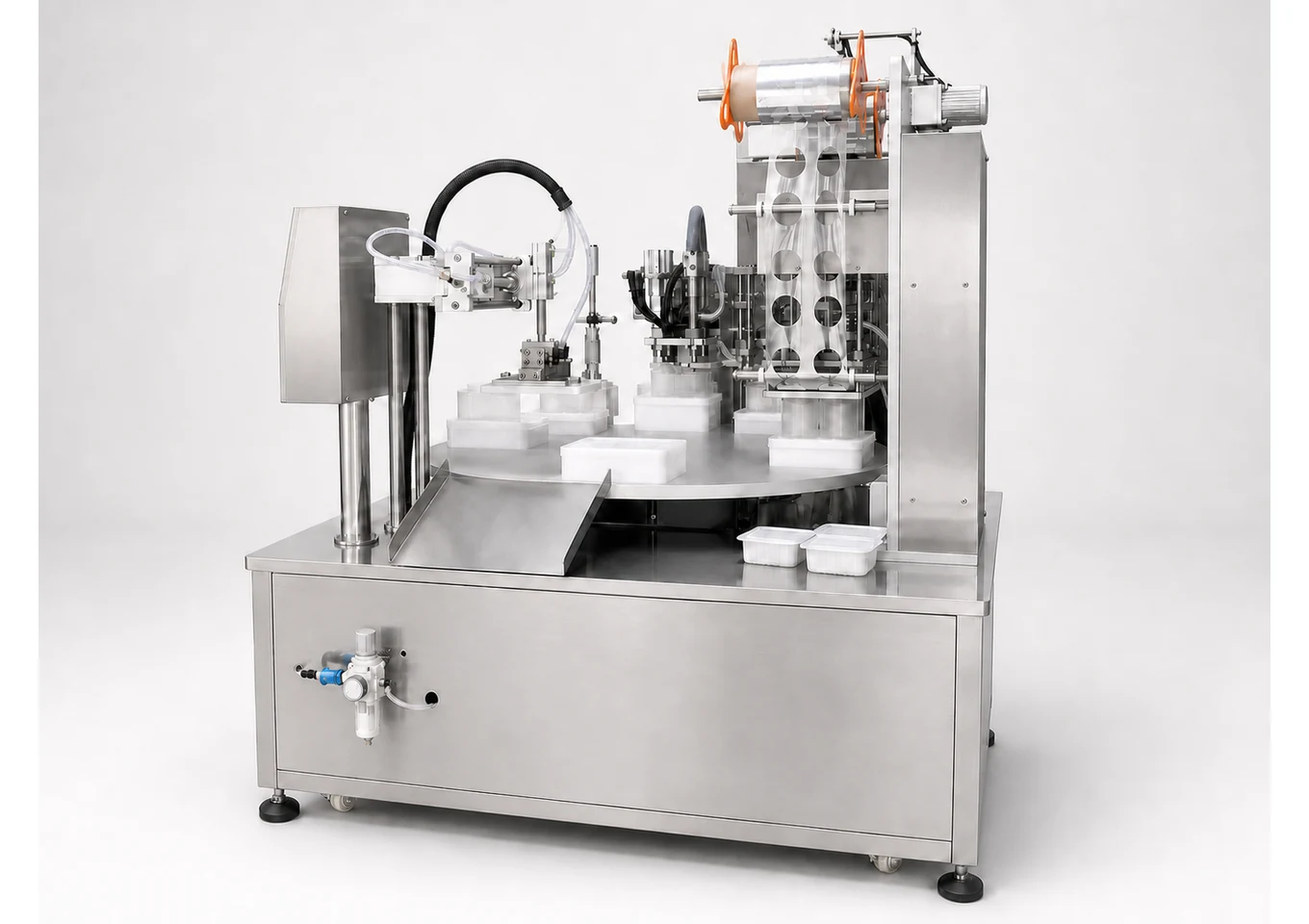 Rotary Cup Tray Filling and Sealing Machine