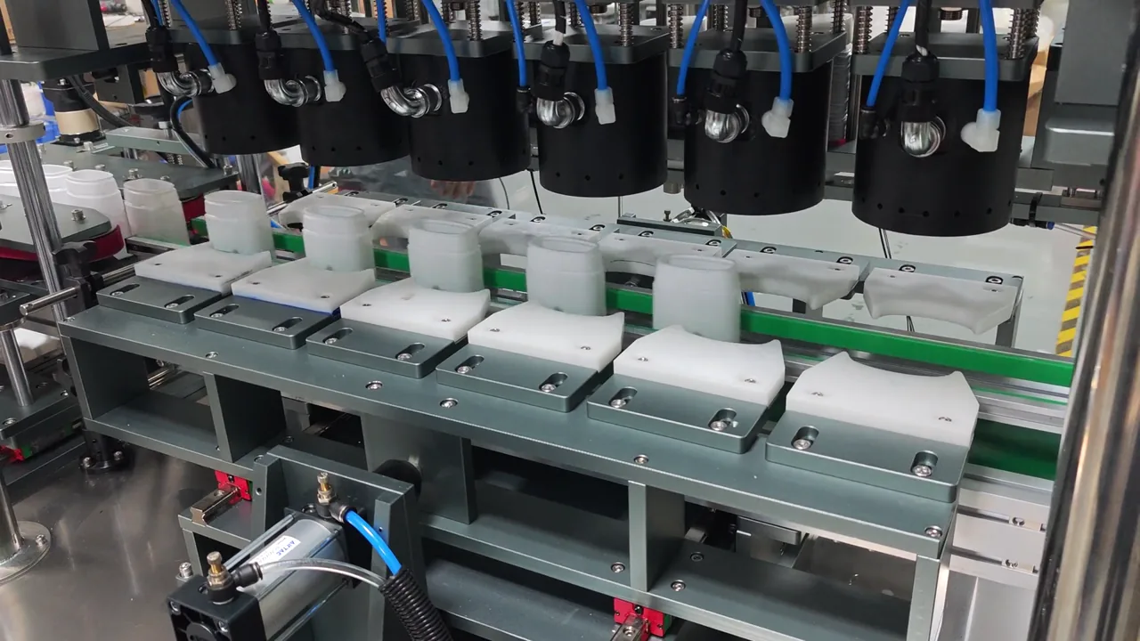 1–8 Head Capless Induction Foil Sealing Line: Six-Head Machine Demo