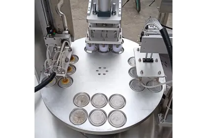 Selladora rotativa de múltiples estaciones Muestra