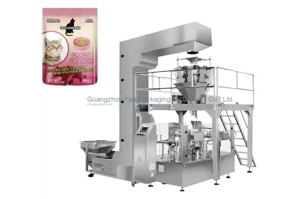 Pre-made pouch filling and sealing packaging machine